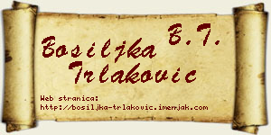 Bosiljka Trlaković vizit kartica